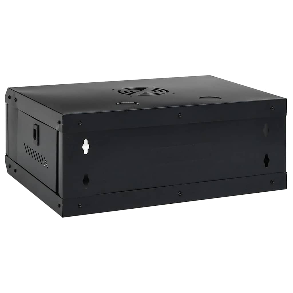 Network Cabinet with Storage Black 53 x 35 x 21 cm Steel