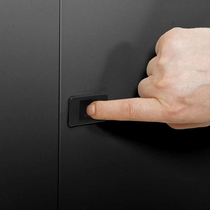 Network Cabinet with Storage Black 53 x 35 x 21 cm Steel