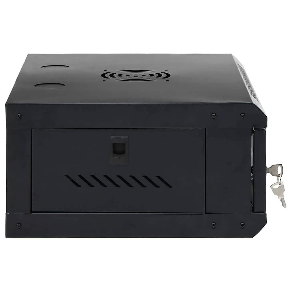 Network Cabinet with Storage Black 53 x 35 x 21 cm Steel