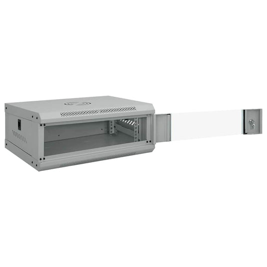 Network Cabinet with Storage Grey 53 x 35 x 21 cm Steel
