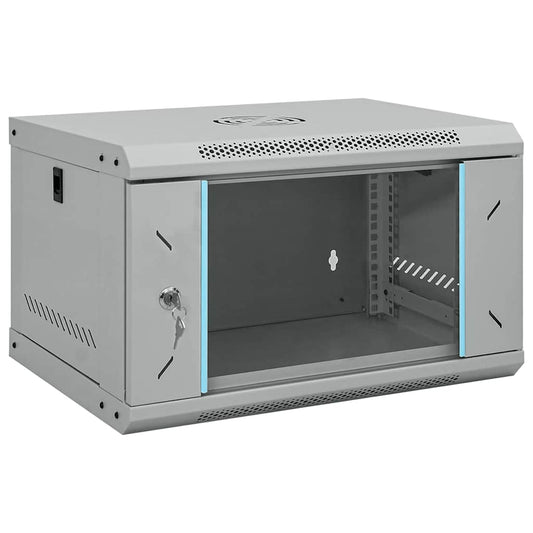 Network Cabinet with Storage Grey 53 x 45 x 30 cm Steel