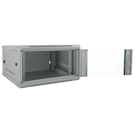 Network Cabinet with Storage Grey 53 x 60 x 30 cm Steel