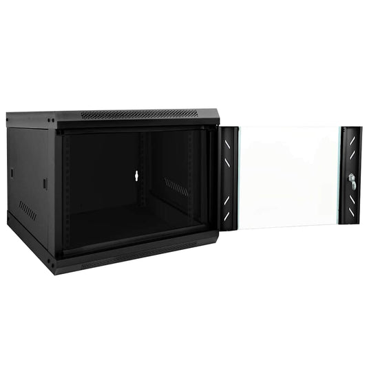 Network Cabinet with Storage Black 53 x 60 x 45 cm Steel