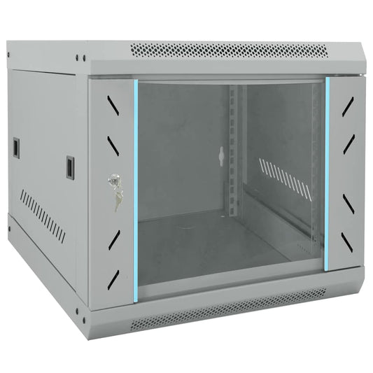 Network Cabinet with Storage Grey 53 x 60 x 45 cm Steel