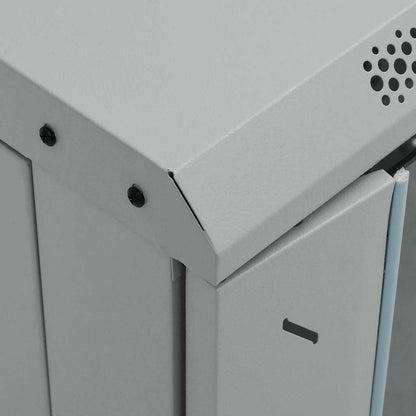 Network Cabinet with Storage Grey 60 x 60 x 80 cm Steel