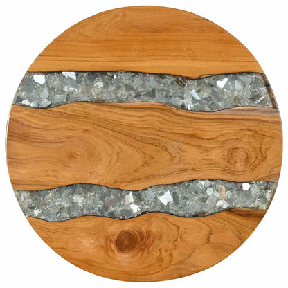 Coffee Table Brown 15.75 x 15.75 x 17.72 in Solid Teak Wood