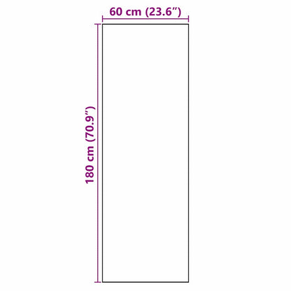Kitchen Rug Grey 180 x 60 cm Velvet