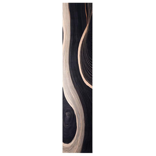 Kitchen Rug Art Deco Black 300 x 60 cm Velvet