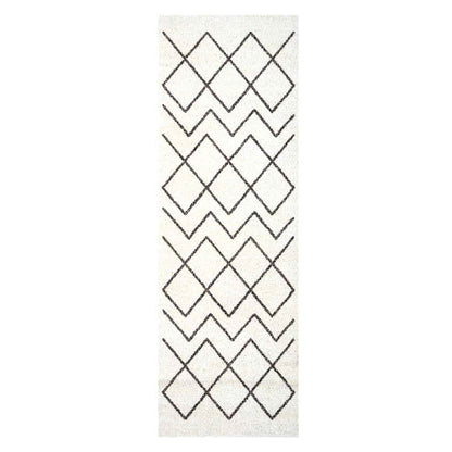 Kitchen Rug White 180 x 60 cm Velvet