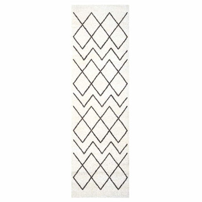 Kitchen Rug White 150 x 45 cm Velvet