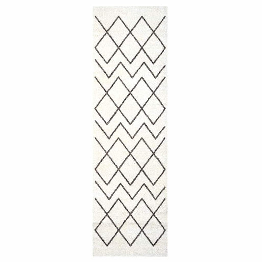 Kitchen Rug White 150 x 45 cm Velvet