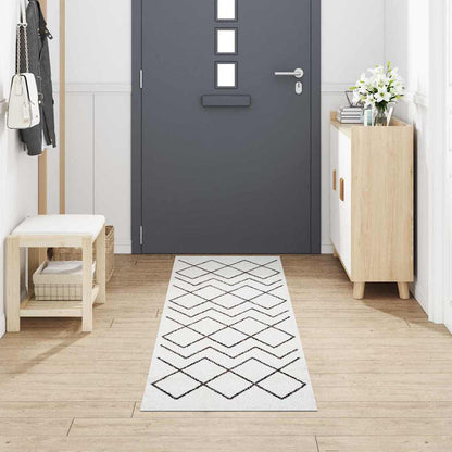 Kitchen Rug White 300 x 60 cm Velvet