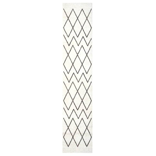 Kitchen Rug White 300 x 60 cm Velvet