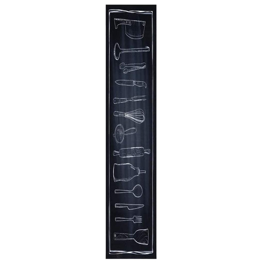 Kitchen Rug Toile Black 300 x 60 cm Velvet