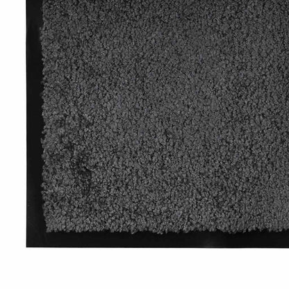 Door Mat Anthracite 60 x 40 x 1.2 cm Teddy Fabric