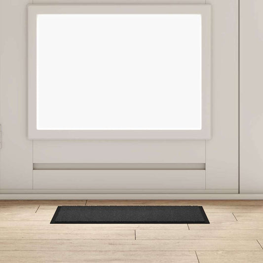 Door Mat Anthracite 60 x 40 x 1.2 cm Teddy Fabric