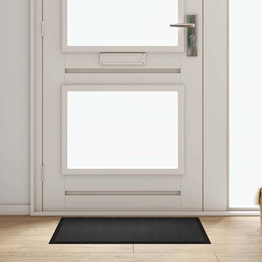 Door Mat Anthracite 60 x 80 x 1.2 cm Teddy Fabric