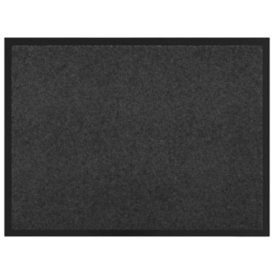 Door Mat Anthracite 60 x 80 x 1.2 cm Teddy Fabric