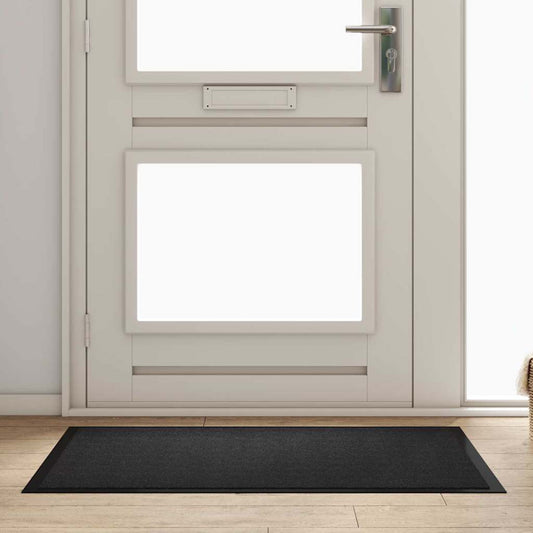 Door Mat Anthracite 80 x 120 x 1.2 cm Teddy Fabric