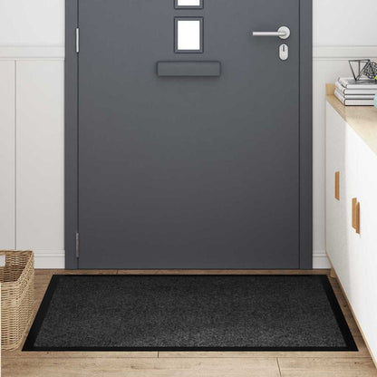 Door Mat Anthracite 120 x 80 x 1.2 cm Teddy Fabric