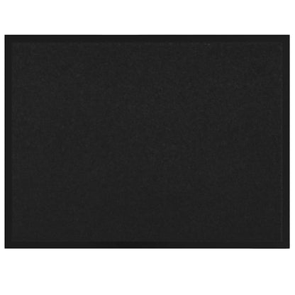 Door Mat Black 80 x 60 x 1.2 cm Teddy Fabric