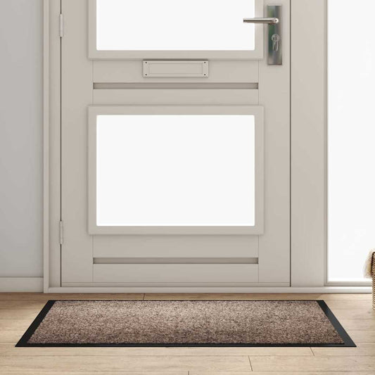 Door Mat Beige 80 x 120 x 1.2 cm Teddy Fabric