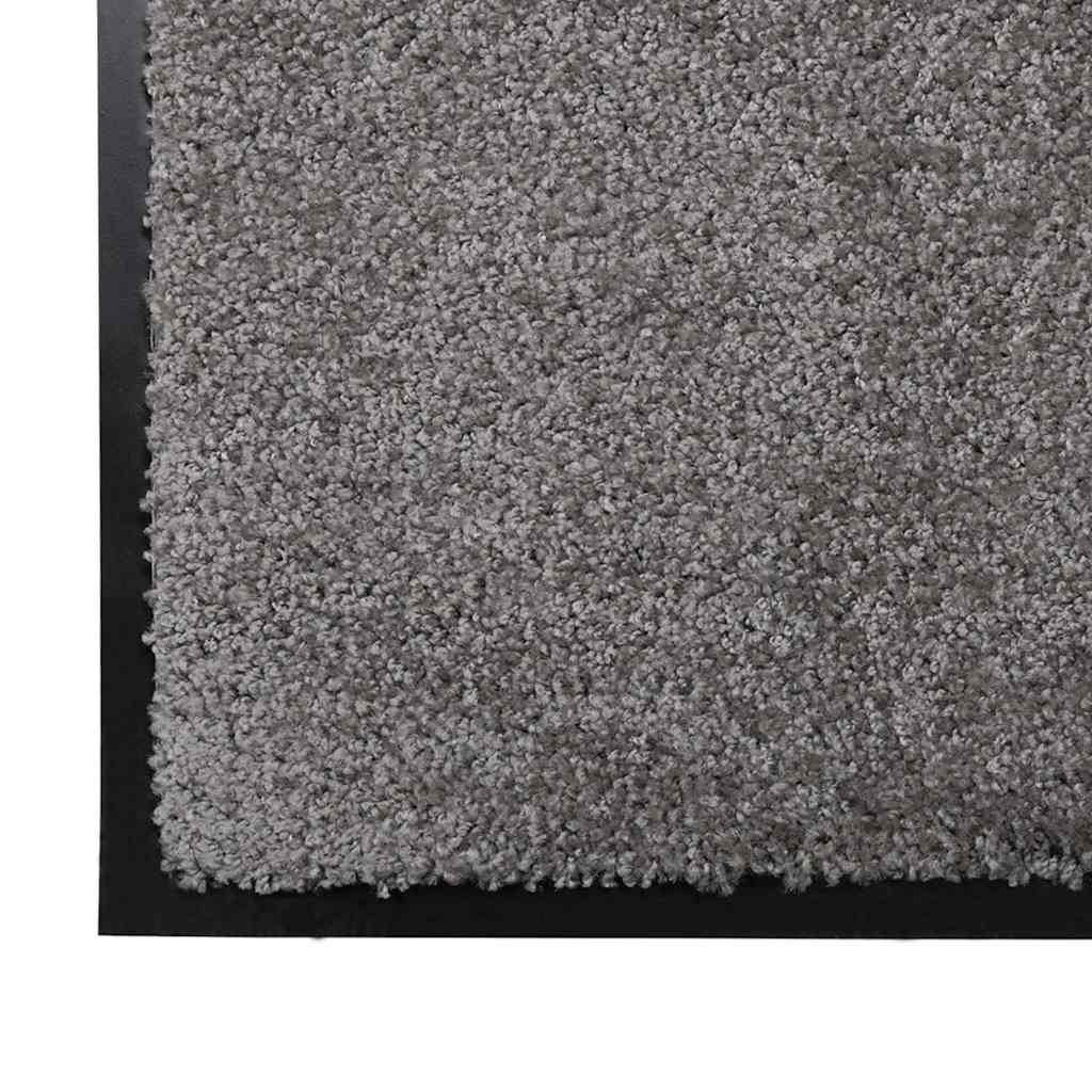 Door Mat Light Grey 60 x 40 x 1.2 cm Teddy Fabric