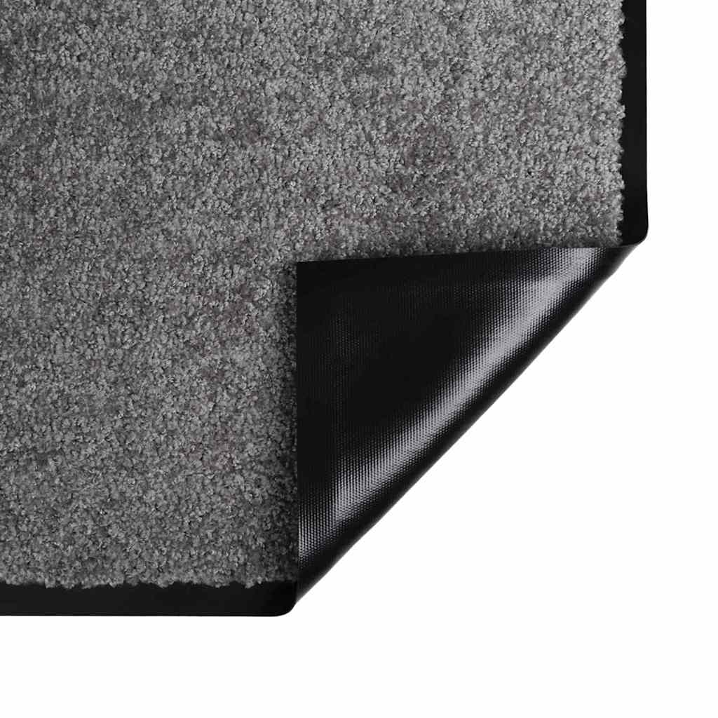 Door Mat Light Grey 60 x 40 x 1.2 cm Teddy Fabric