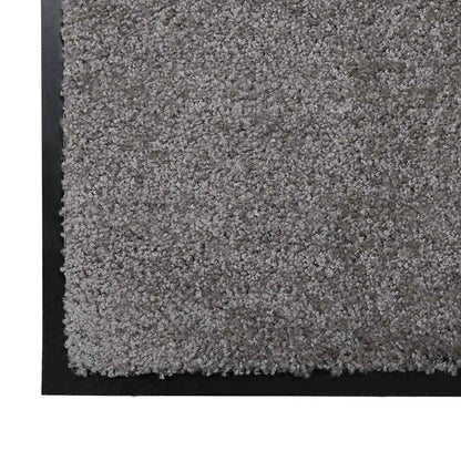Door Mat Light Grey 120 x 80 x 1.2 cm Teddy Fabric