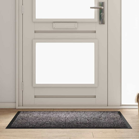 Door Mat Light Grey 80 x 120 x 1.2 cm Teddy Fabric