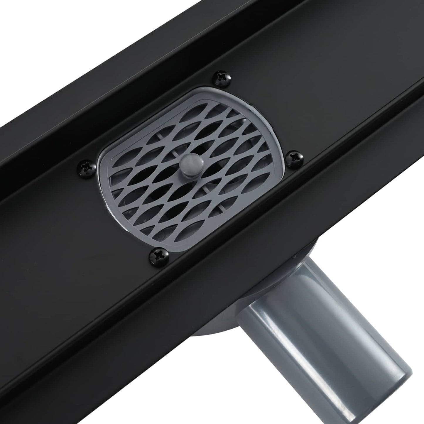 Shower Drain 2-in-1 with 360° Siphon Black 80 cm
