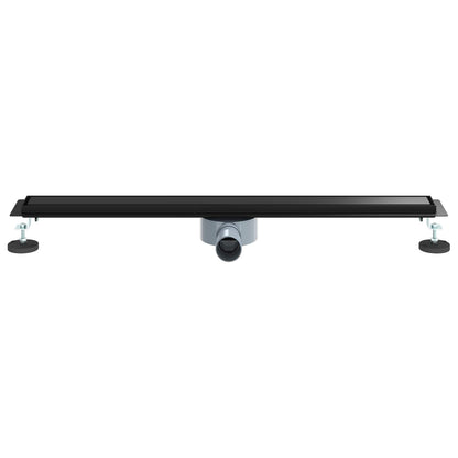 Shower Drain 2-in-1 with 360° Siphon Black 80 cm