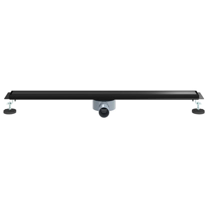 Shower Drain 2-in-1 with 360° Siphon Black 90 cm