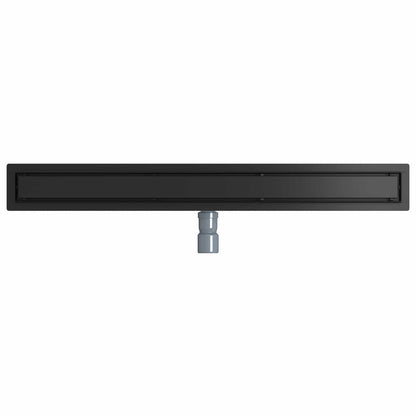 Shower Drain 2-in-1 with 360° Siphon Black 90 cm