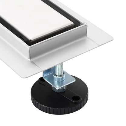 Shower Drain 2-in-1 with 360° Siphon Silver 70 cm