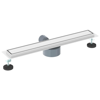 Shower Drain 2-in-1 with 360° Siphon Silver 60 cm