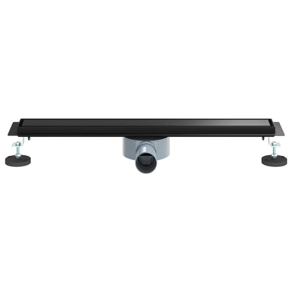 Shower Drain 2-in-1 with 360° Siphon Black 60 cm