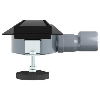 Shower Drain 2-in-1 with 360° Siphon Black 60 cm