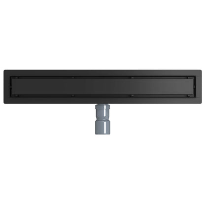 Shower Drain 2-in-1 with 360° Siphon Black 60 cm