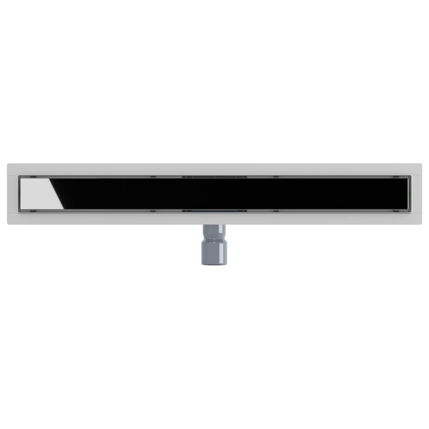 Shower Drain with Glass Cover Black 70 cm Stainless Steel 304