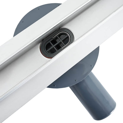360° Shower Drain with Slim Model Silver 100 cm