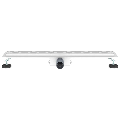 Shower Drain with Line Design Silver 70 cm Stainless Steel 304