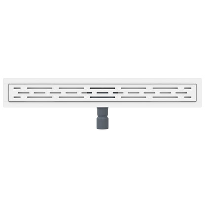 Shower Drain with Line Design Silver 70 cm Stainless Steel 304