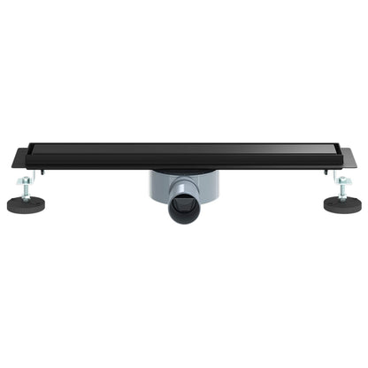 Shower Drain 2-in-1 with 360° Siphon Black 50 cm