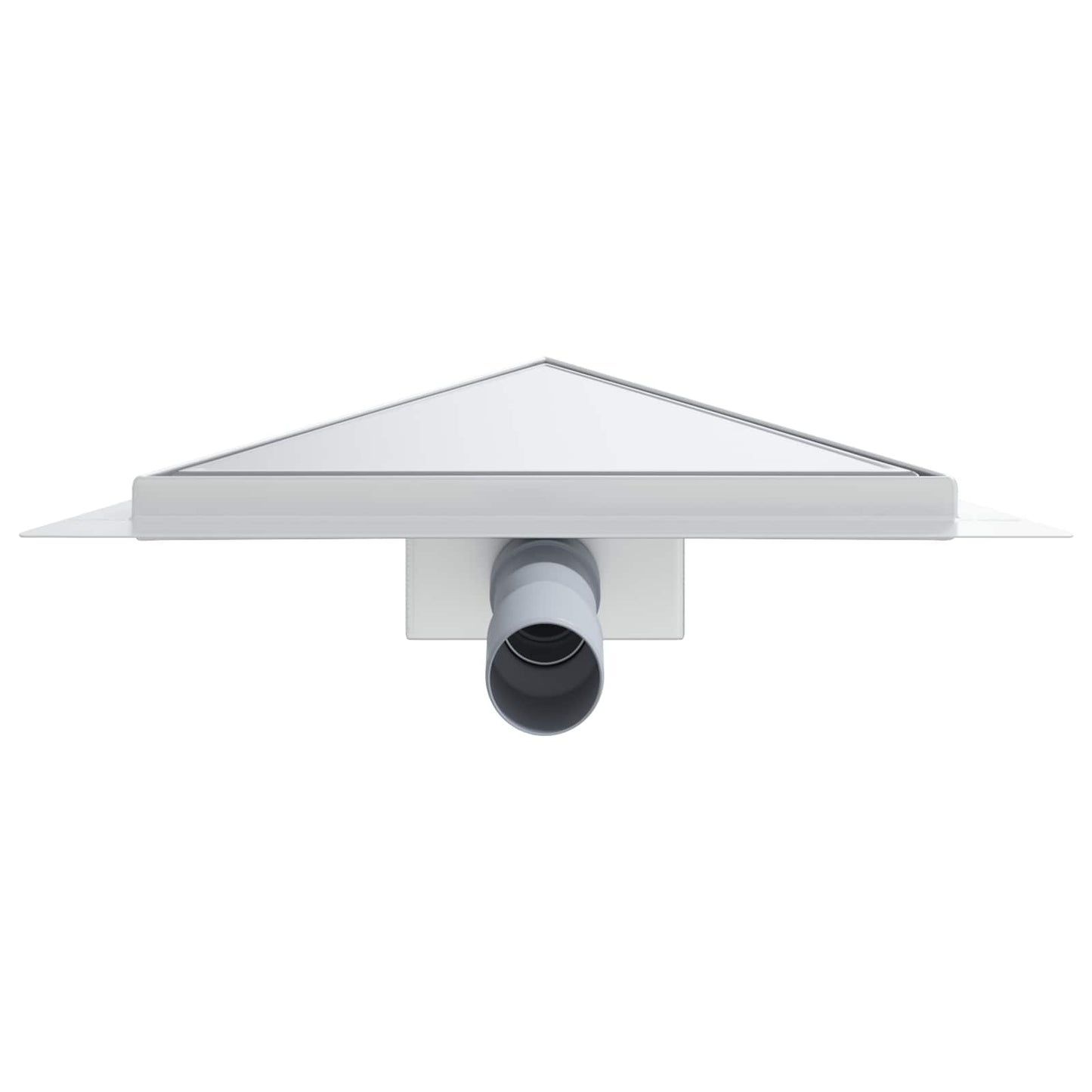 2 in 1 Triangle Shower Drain Silver 32 x 32 x 7.5 cm