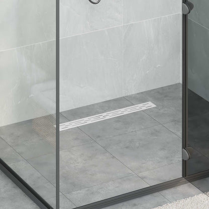 Shower Drain Line Design with 360° Siphon Silver 60 cm
