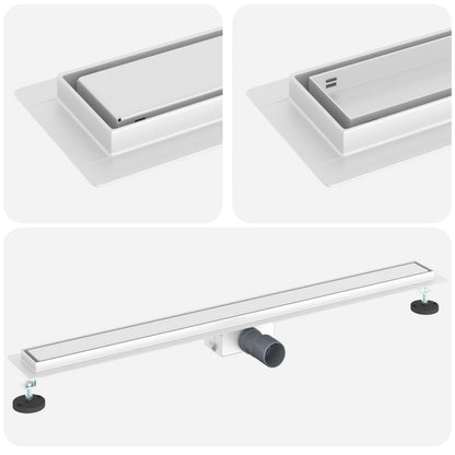2 in 1 Shower Drain Silver 100 cm Stainless Steel 304