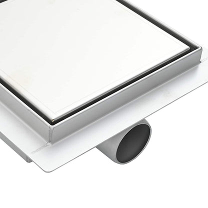 2 in 1 Shower Drain Silver 15 x 15 cm Stainless Steel 304
