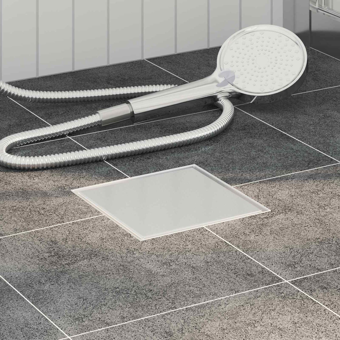 2 in 1 Shower Drain Silver 15 x 15 cm Stainless Steel 304
