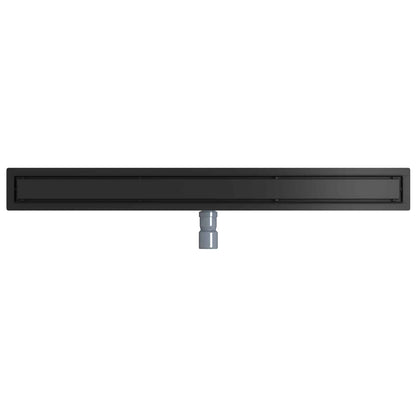 Shower Drain 2-in-1 with 360° Siphon Black 100 cm